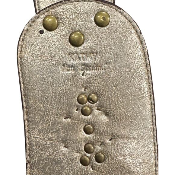 Kathy Van Zeeland Studded Belt Contour Flower Chocolate Size M 32–36" - Picture 9 of 12